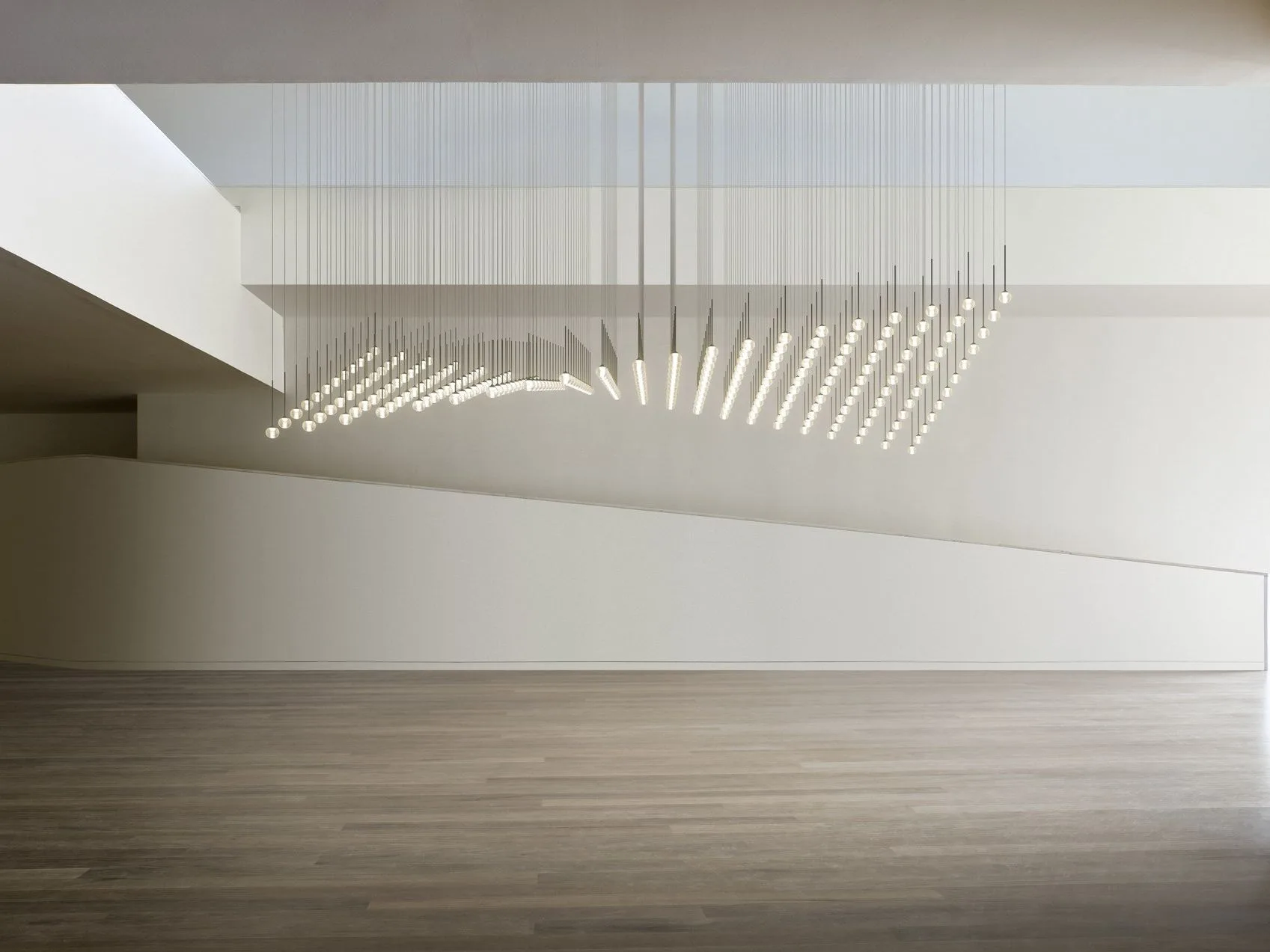 Vibia LED light installation in a large white space